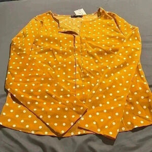 Mustard Dots Blouse